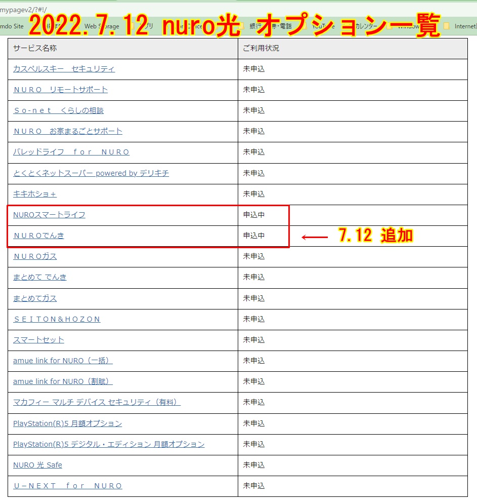 nuro光に変更 | 日々のメモ